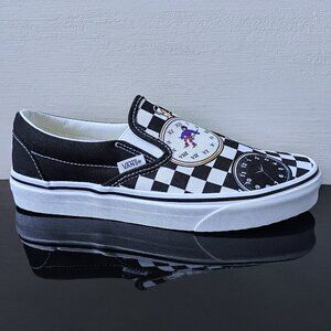 Vans Women's Karl Jacobs Slip-On Checkerboard Canvas Sneaker in Black / White